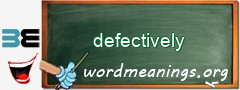 WordMeaning blackboard for defectively